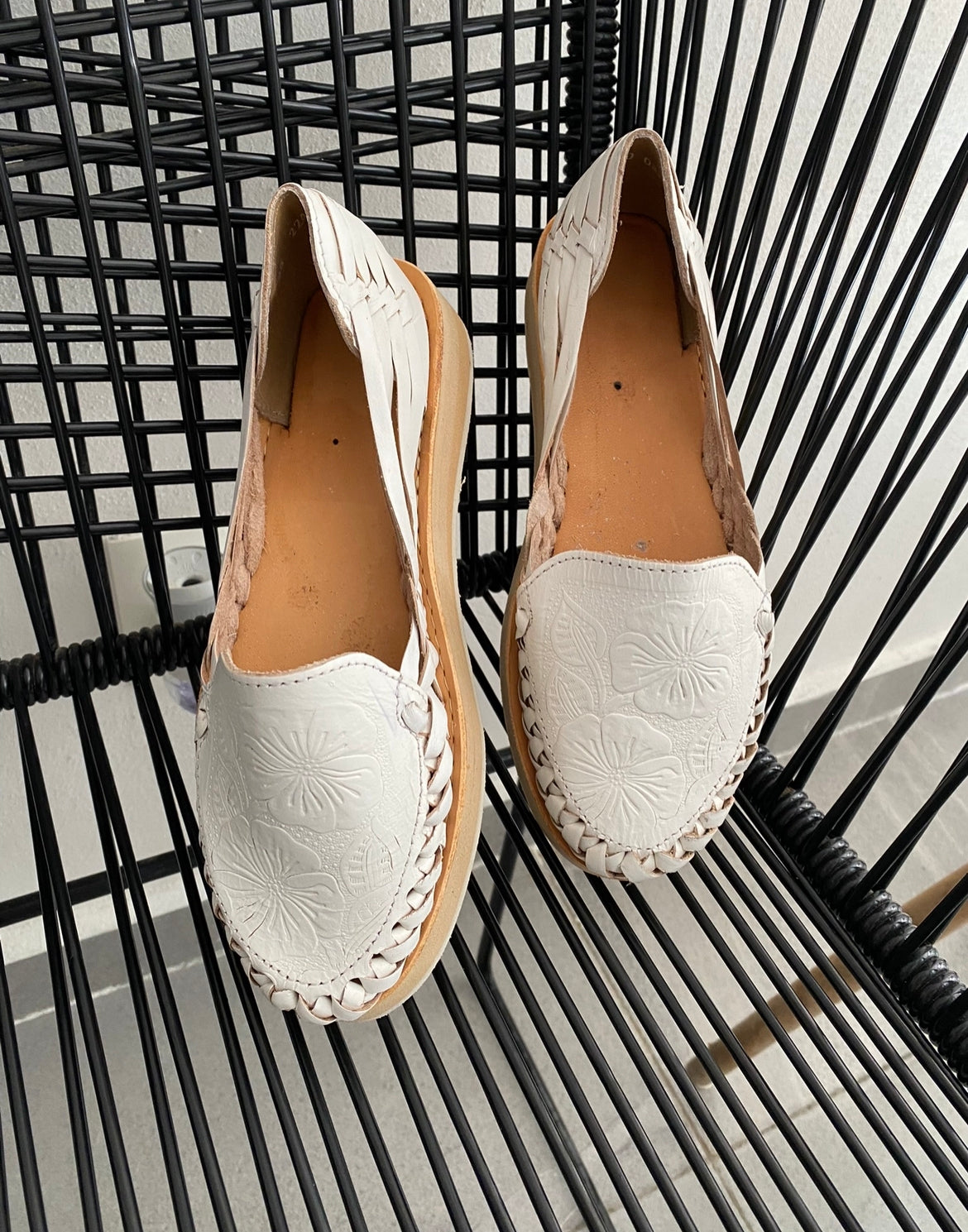 Huaraches clavel Blanco