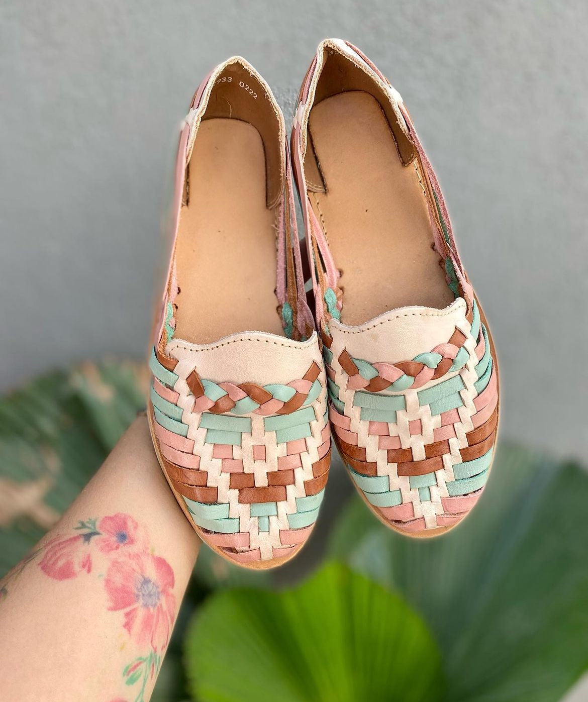 Huaraches Trenza pastel