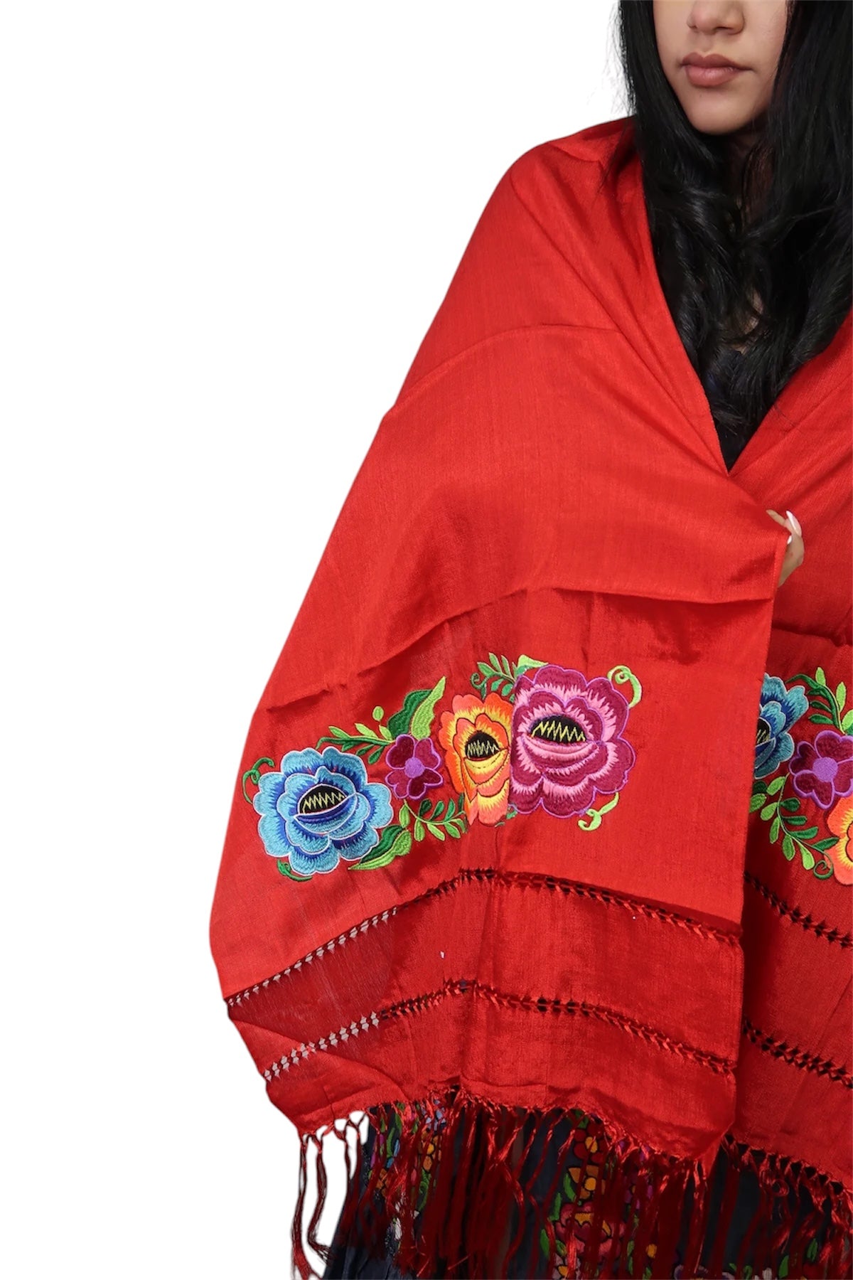 Rebozo Seda Floral