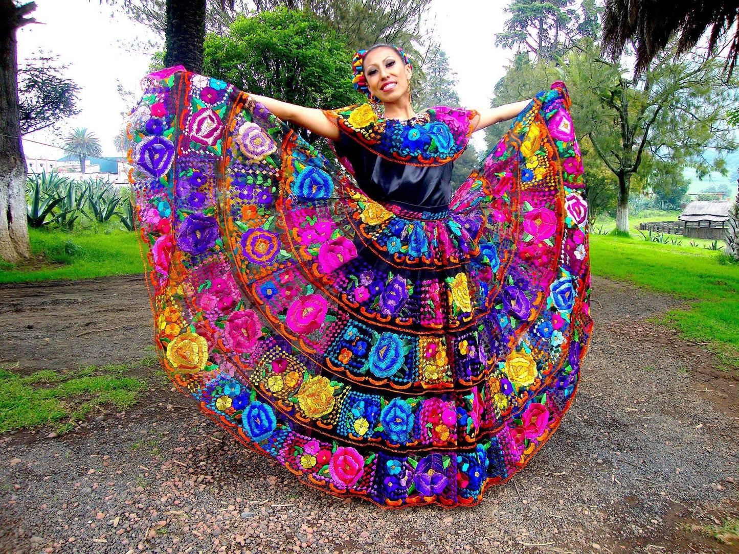 Vestido Chiapaneca Gala incluye rebozo
