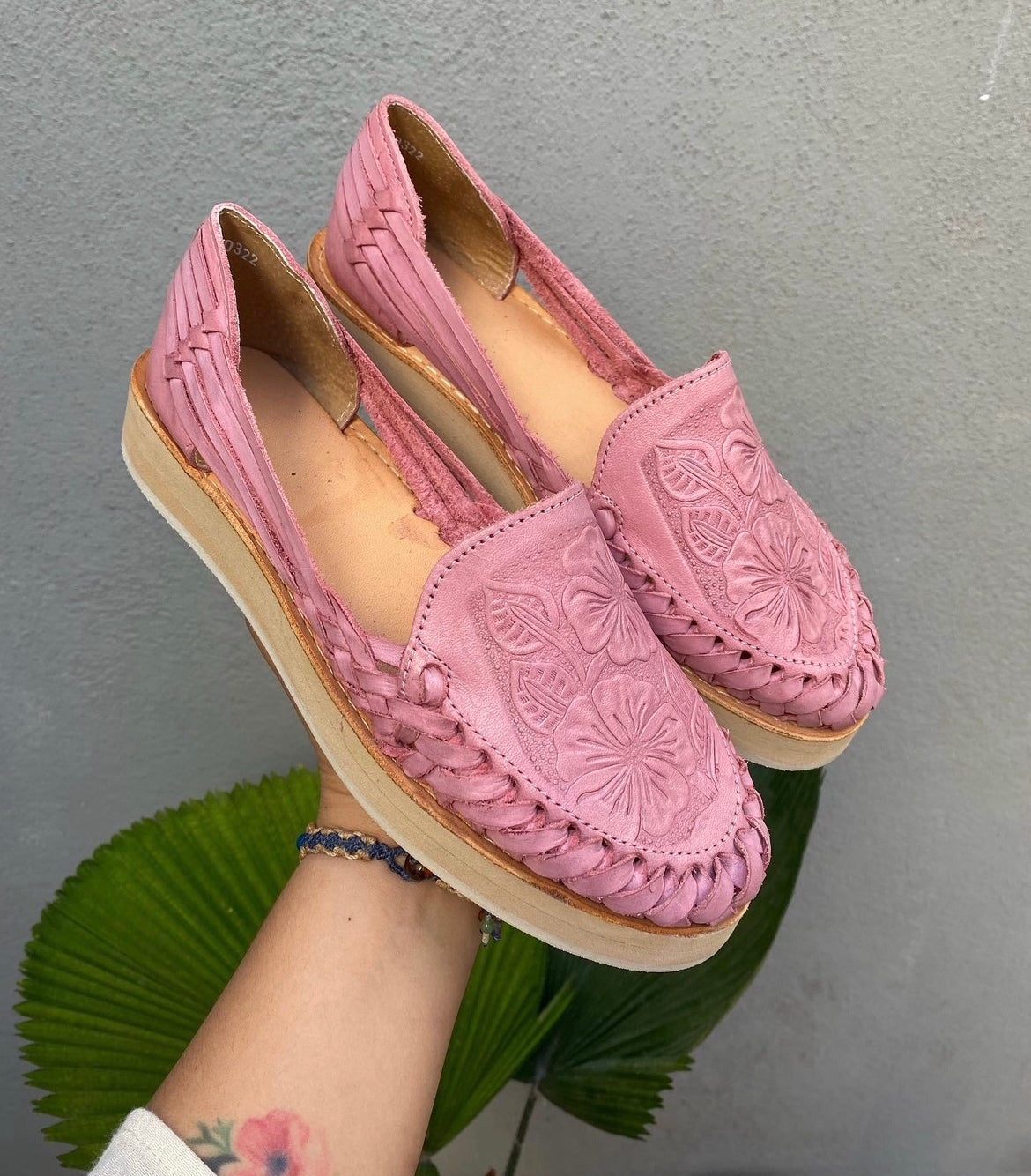Huaraches Clavel Rosa