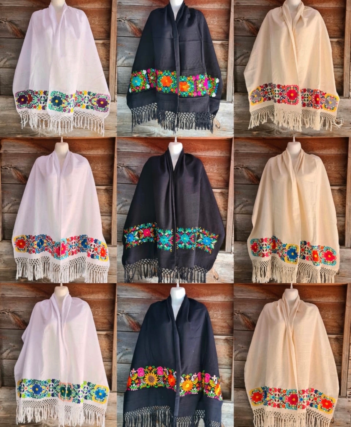 Rebozo Floral fino