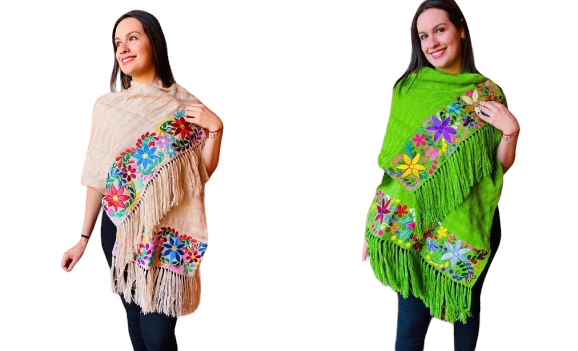 Rebozo telar Flor bonita