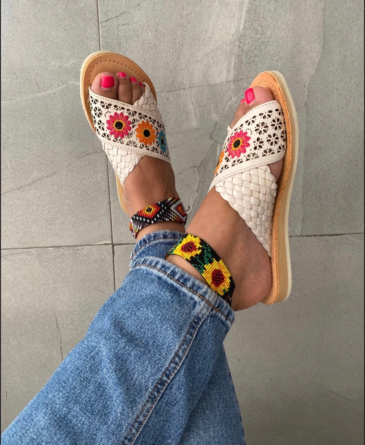 Huaraches Elisa Blanco