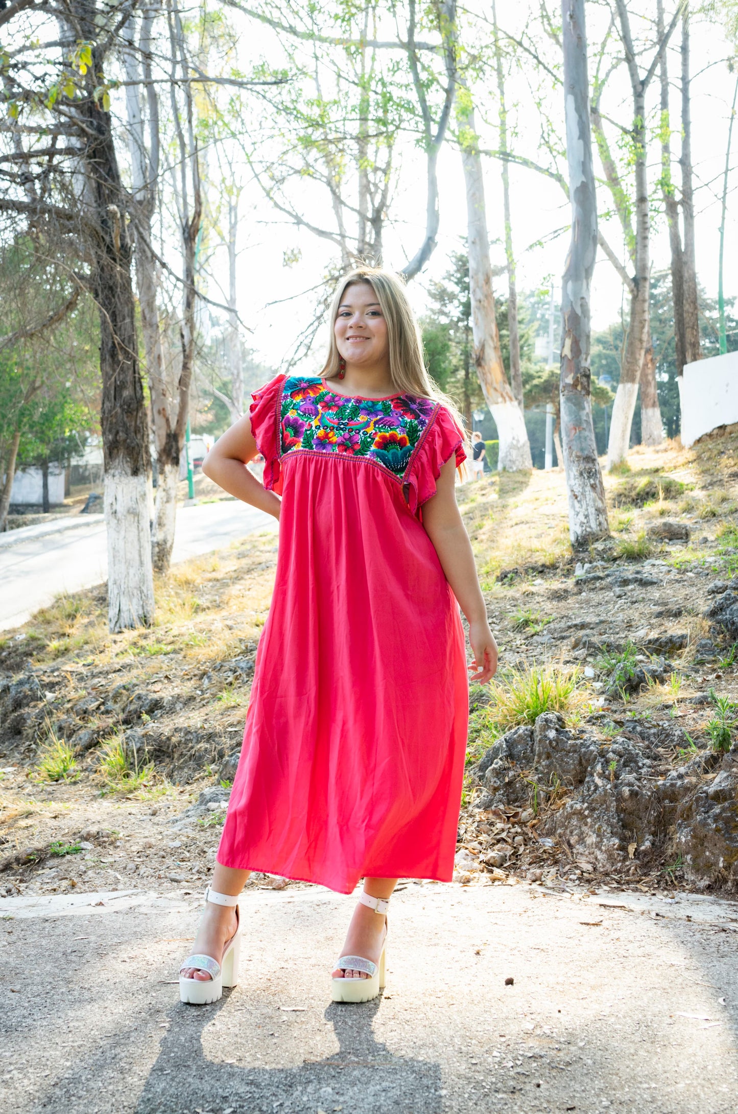 Vestido Pájaros punto de cruz