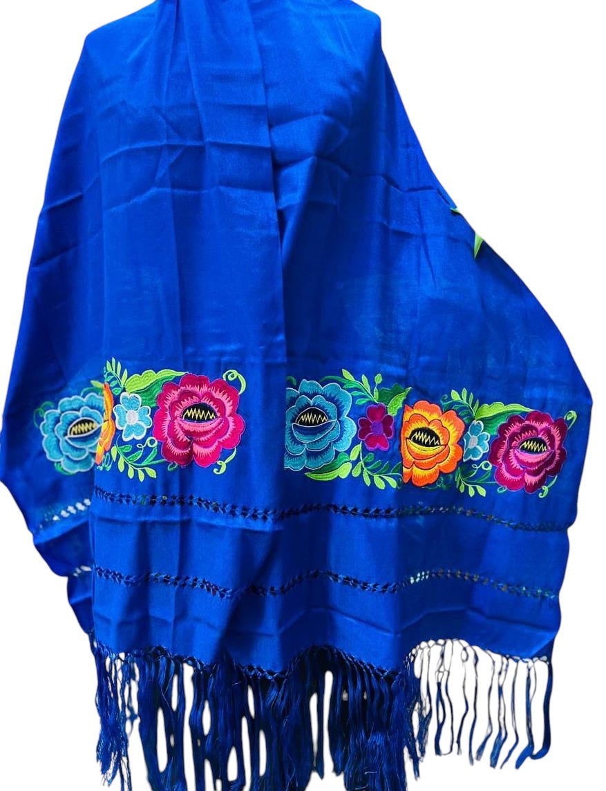 Rebozo Seda Floral