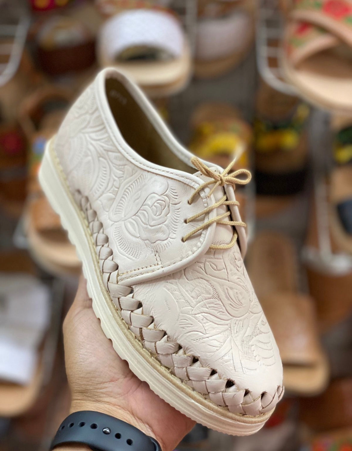 Huaraches Otoño blanco
