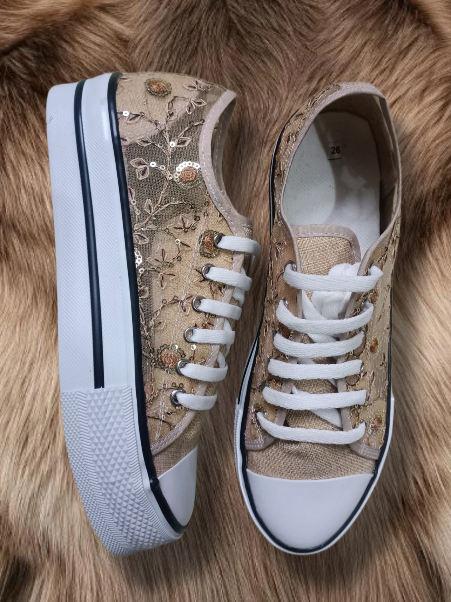 Tenis tipo converse Lentejuela