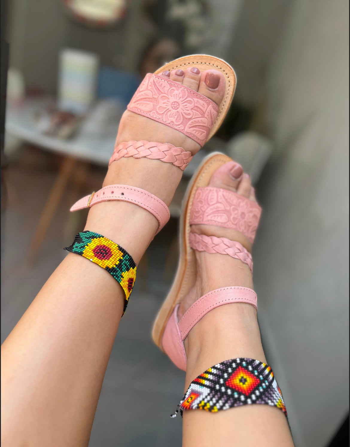 Huaraches Rosas
