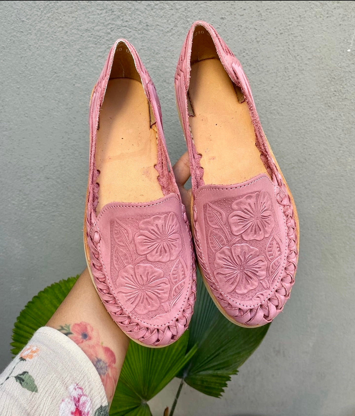Huaraches Clavel Rosa