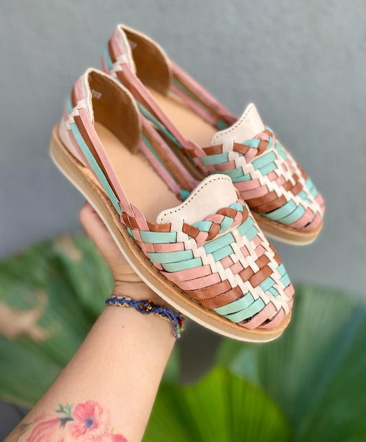 Huaraches Trenza pastel