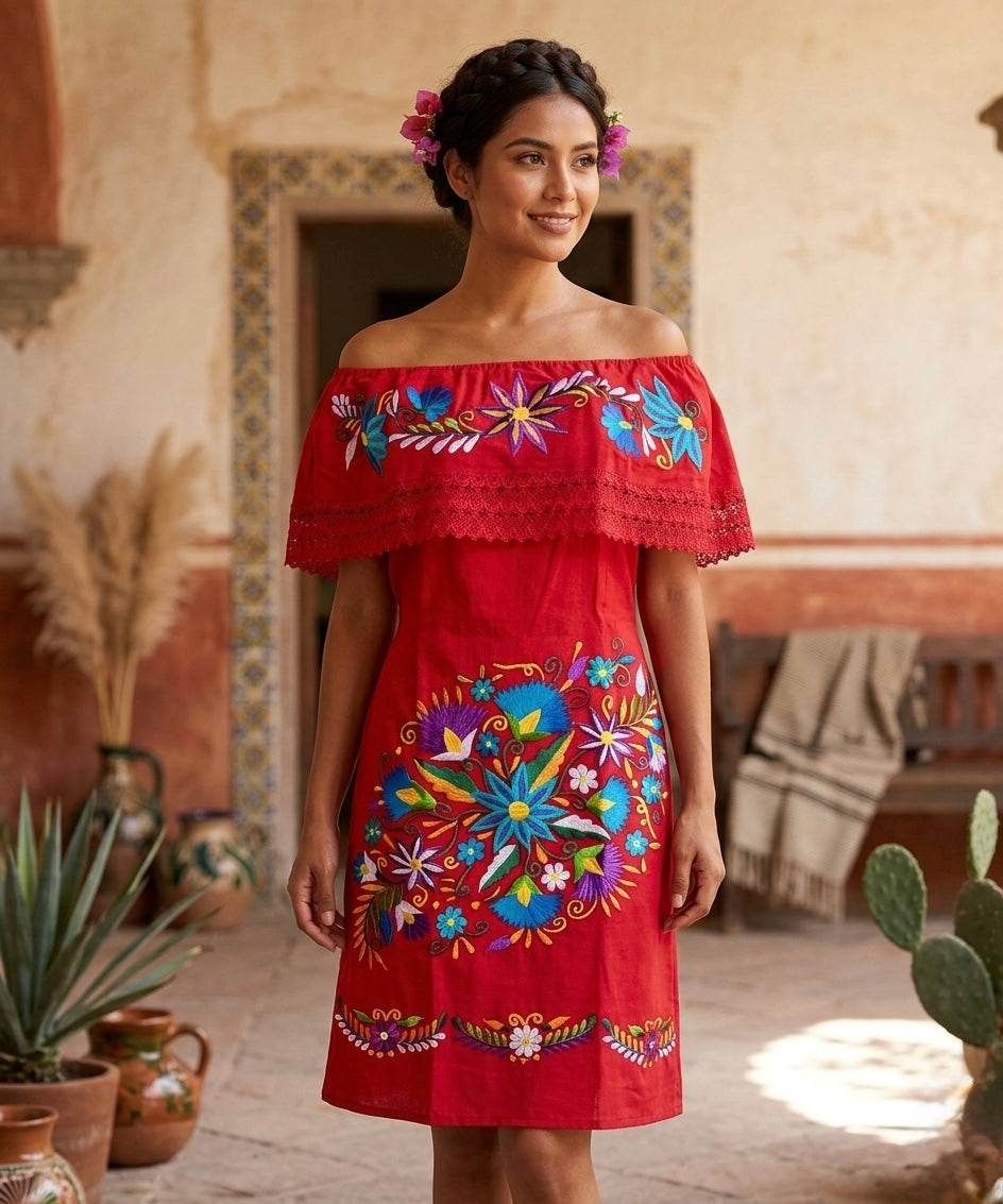 Vestido campesino floral