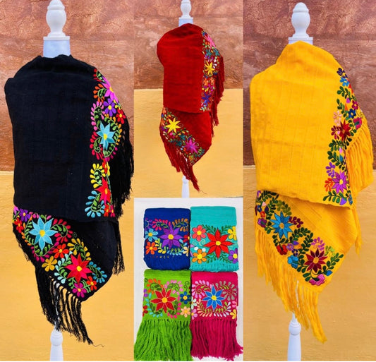 Rebozo telar Flor bonita