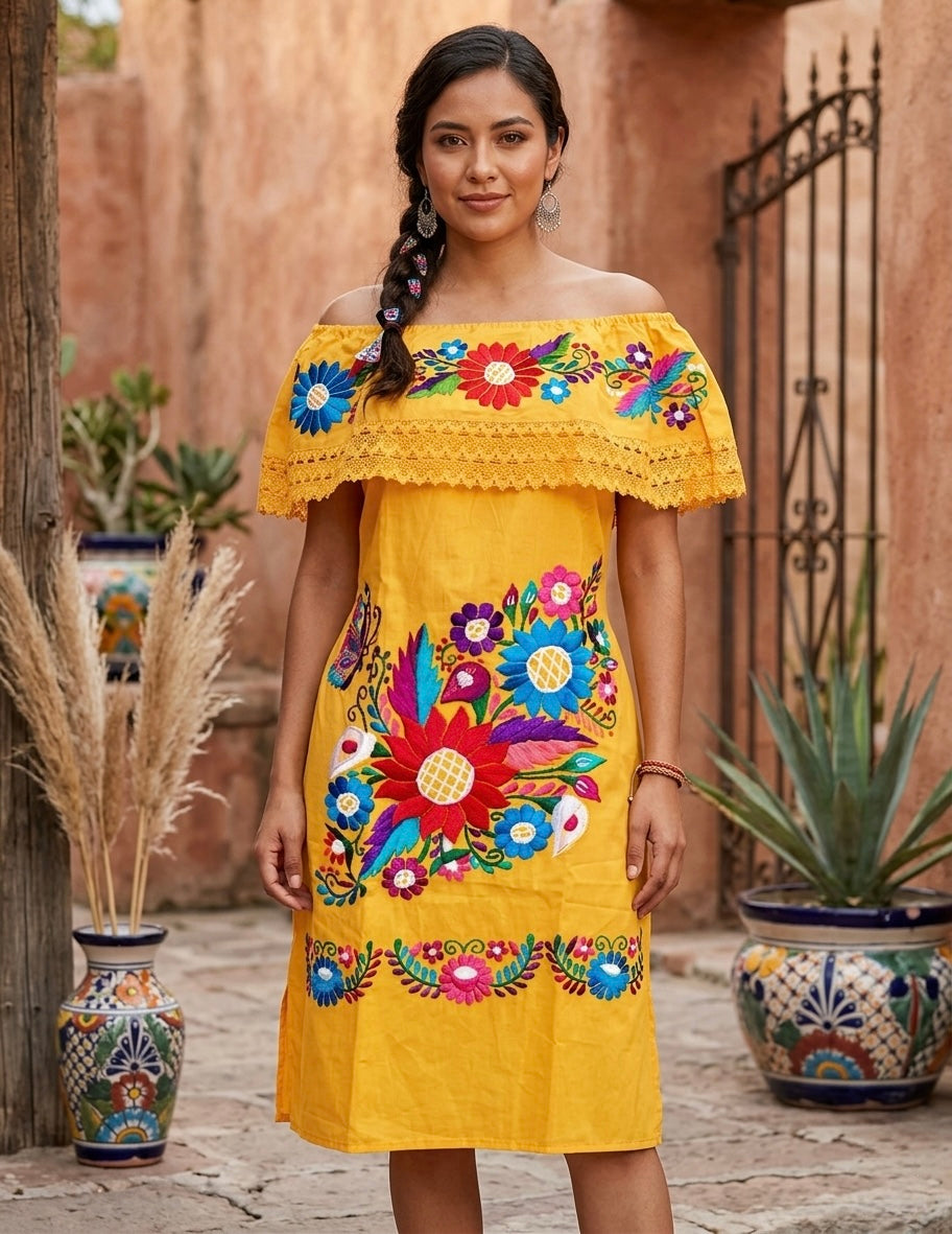 Vestido campesino floral