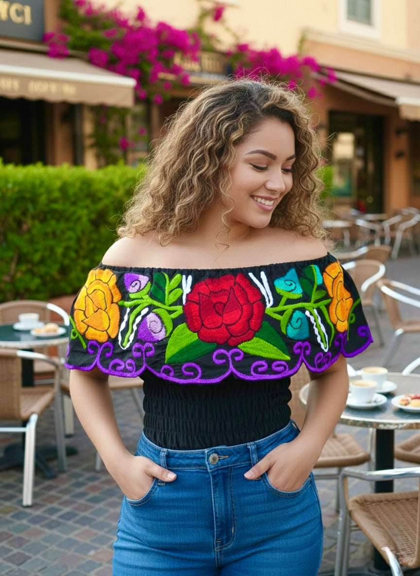 Blusa campesina rosal