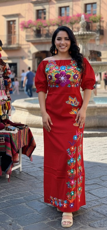 Vestido Maxi Mariposas
