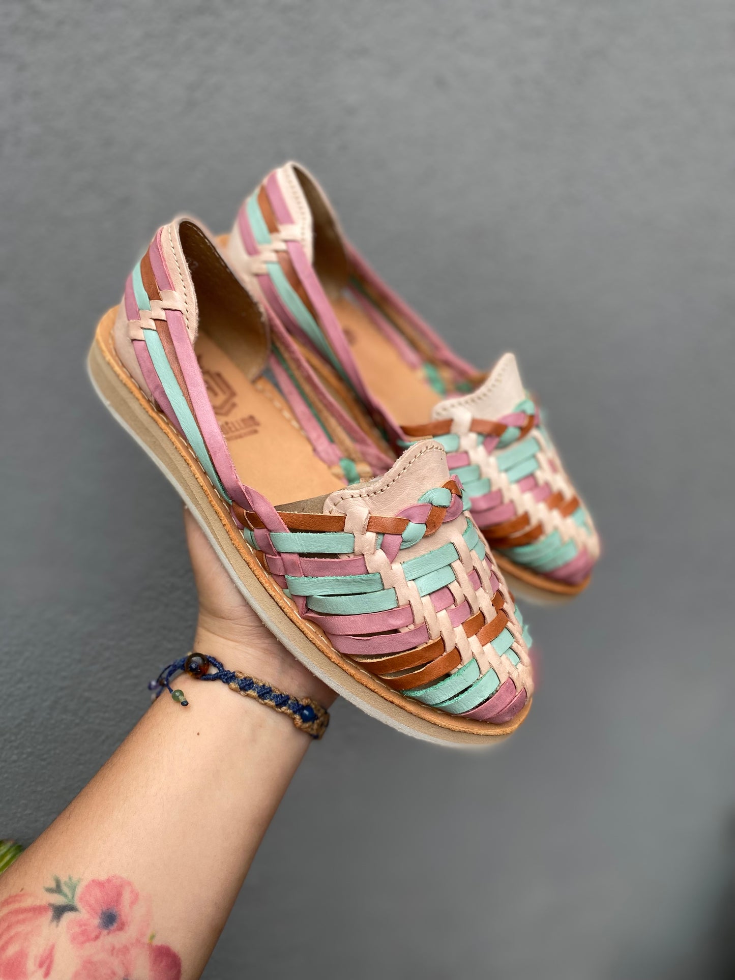 Huaraches Trenza pastel