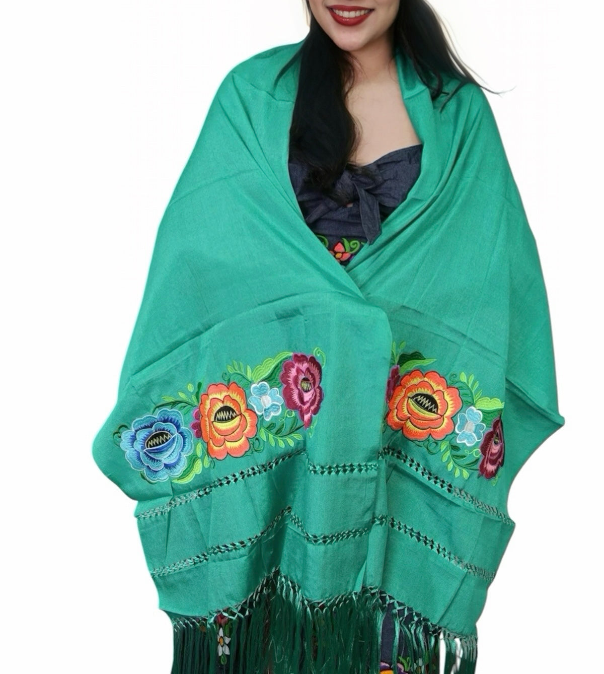 Rebozo Seda Floral