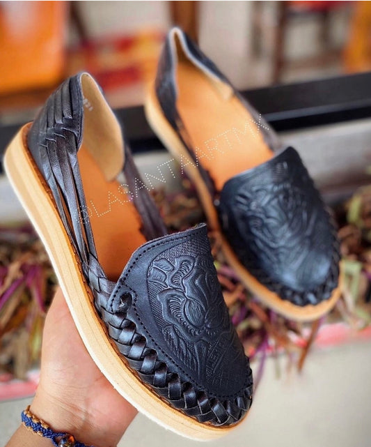 Huaraches clavel Negro
