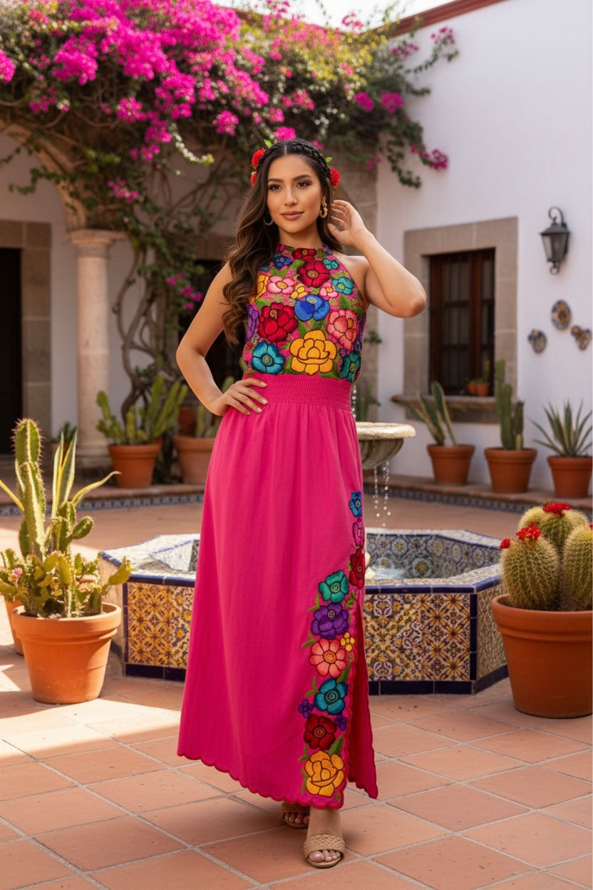 Vestido halter Floral
