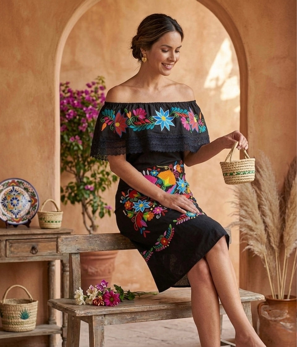 Vestido campesino floral