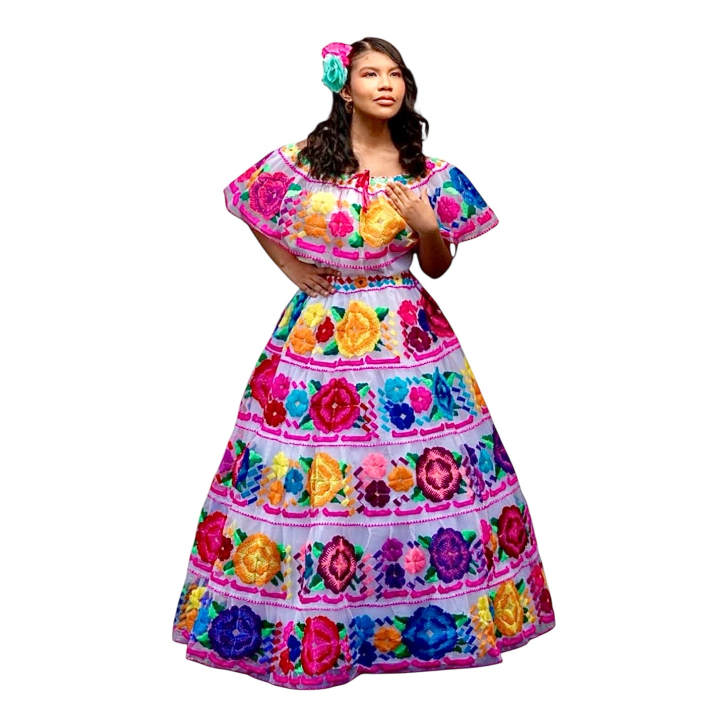 Vestido Chiapaneca Blanco