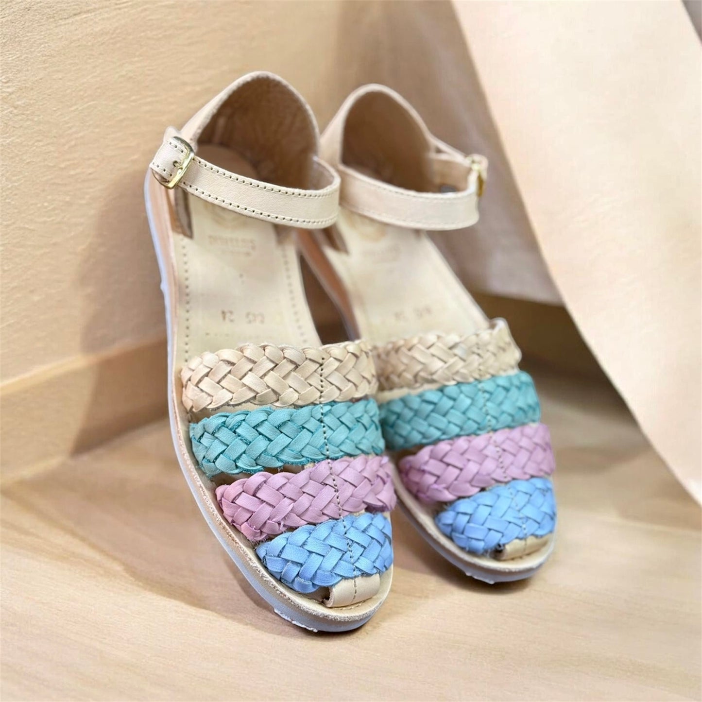 Huaraches Trenza pastel