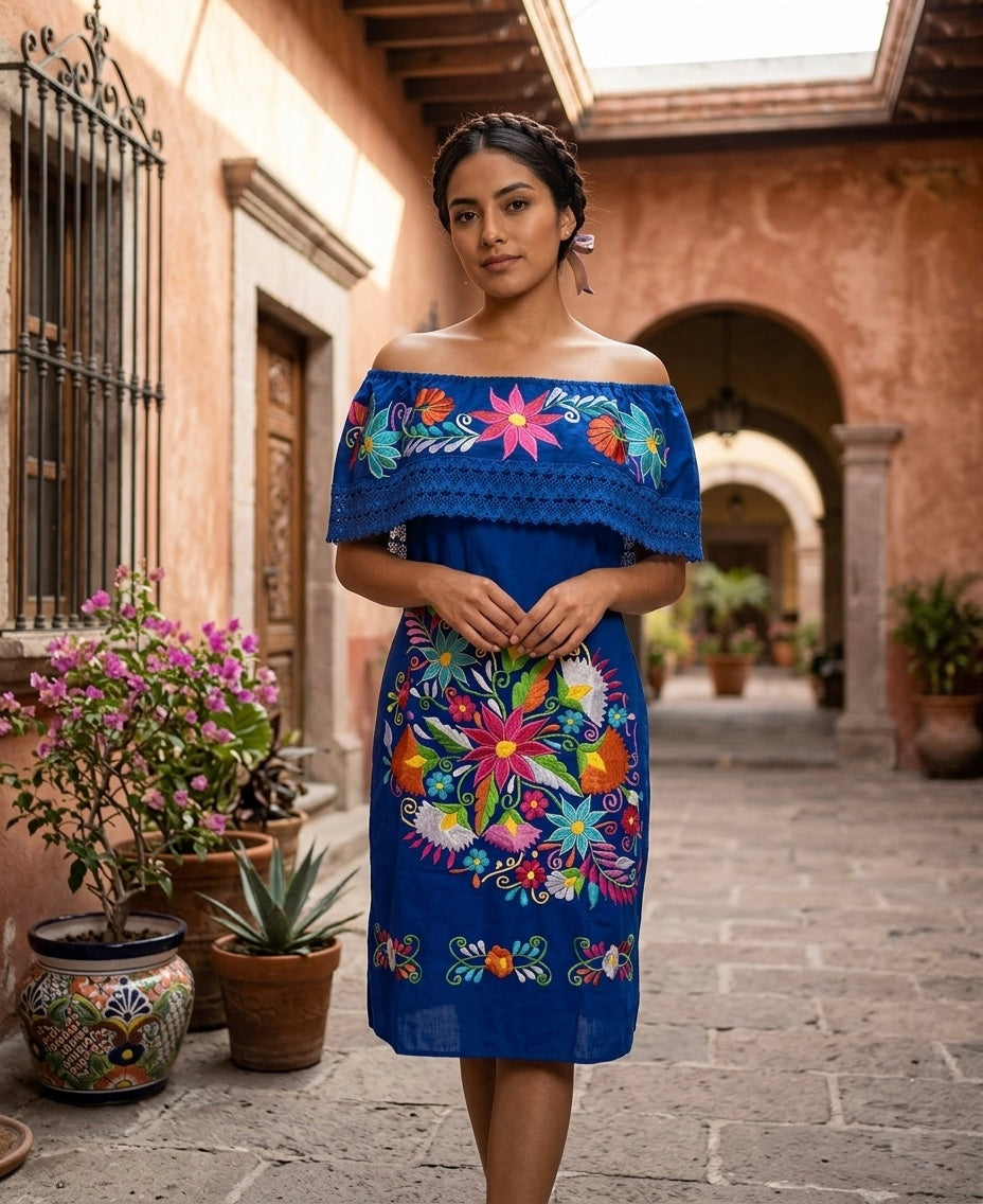 Vestido campesino floral