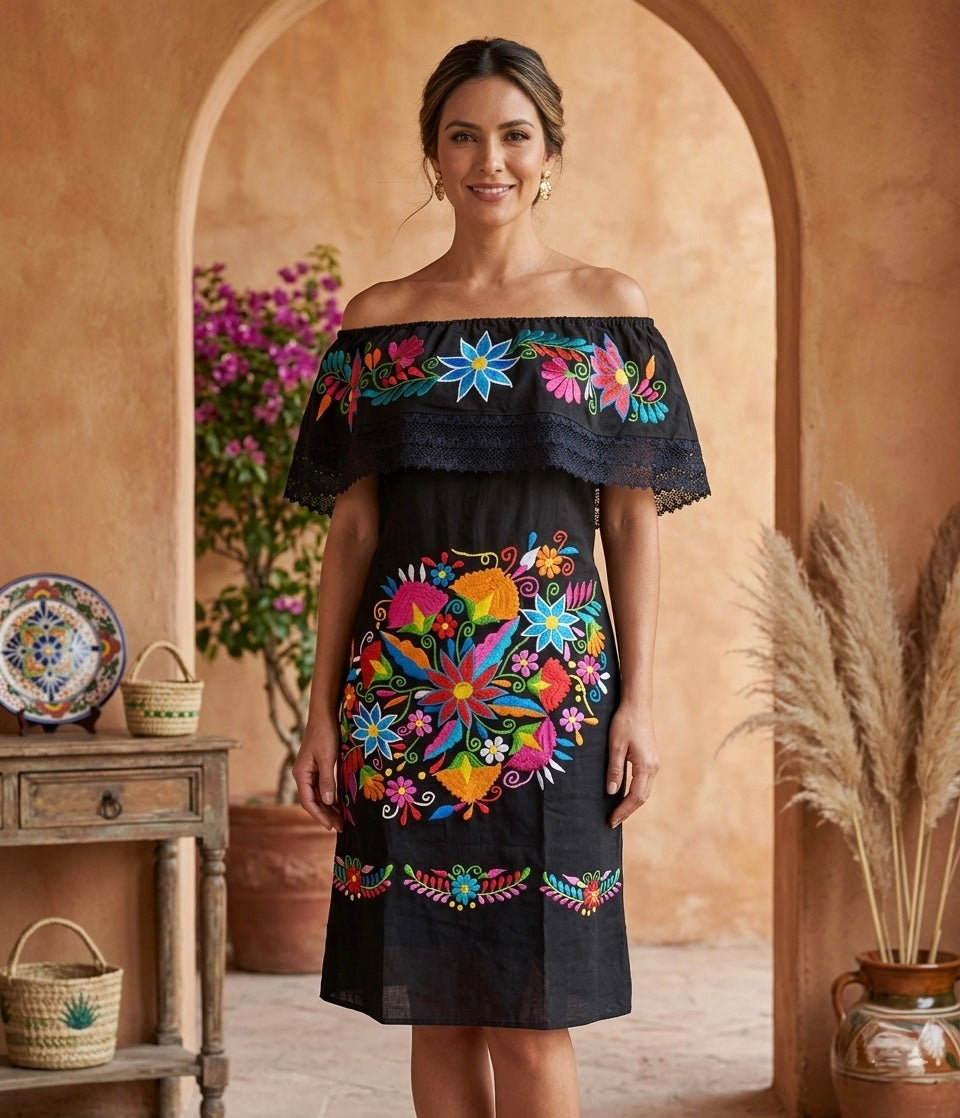 Vestido campesino floral