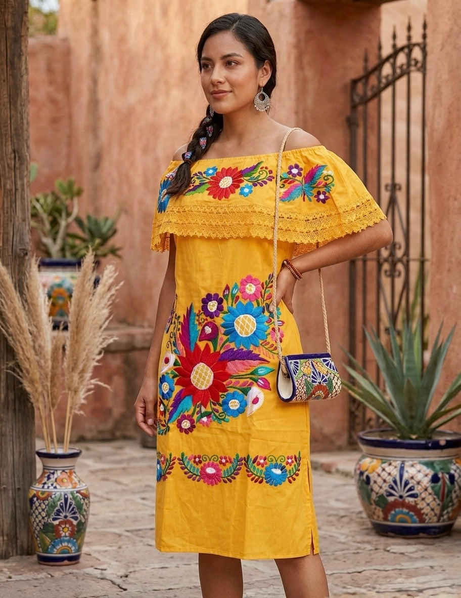 Vestido campesino floral