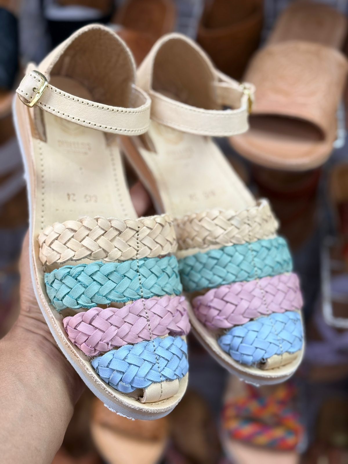Huaraches Trenza pastel