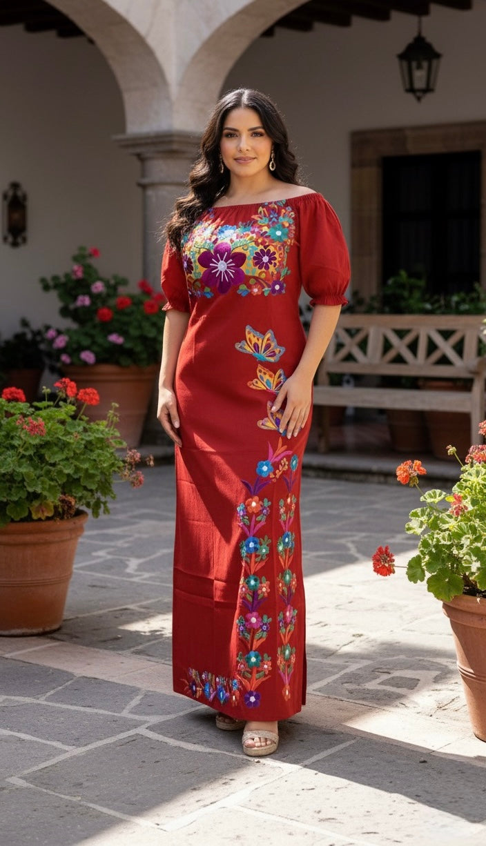 Vestido Maxi Mariposas