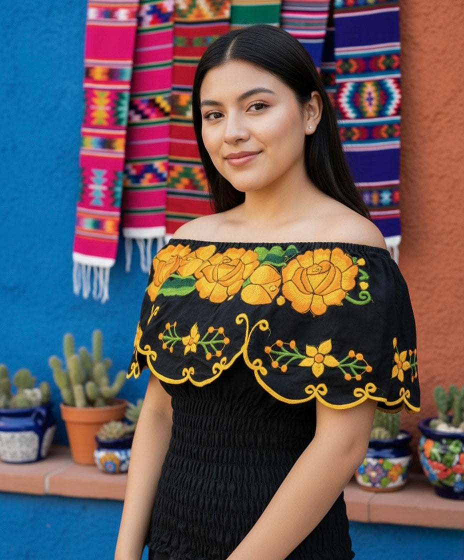 Blusa campesina rosal