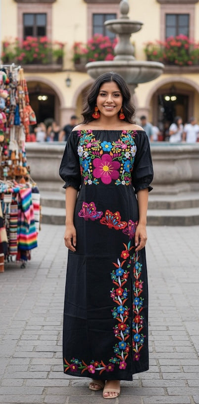 Vestido Maxi Mariposas