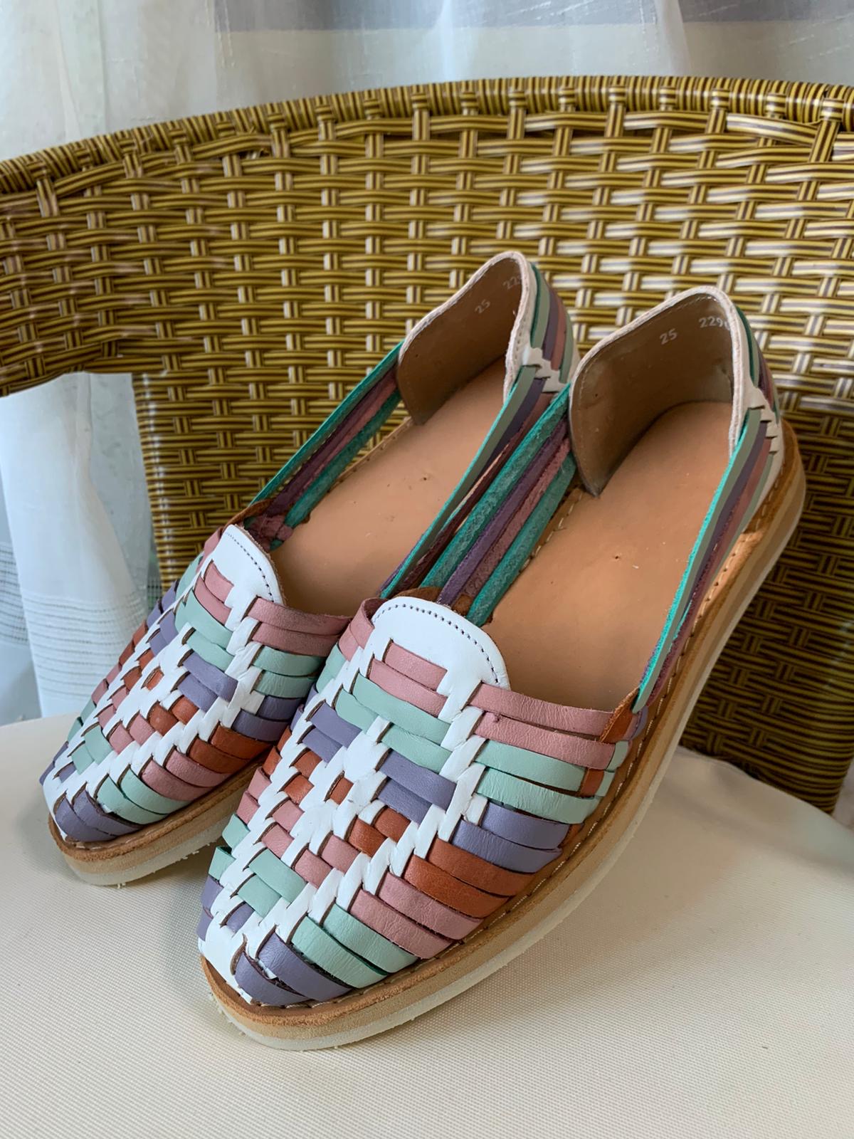 Huaraches rombo pastel