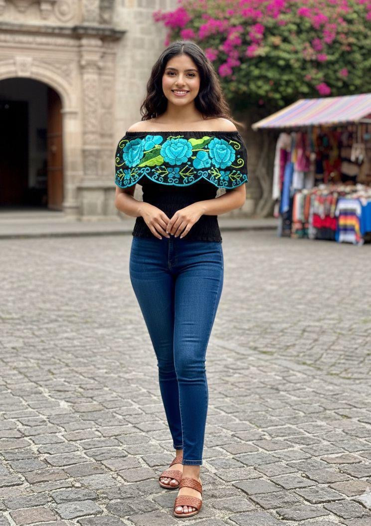Blusa campesina rosal