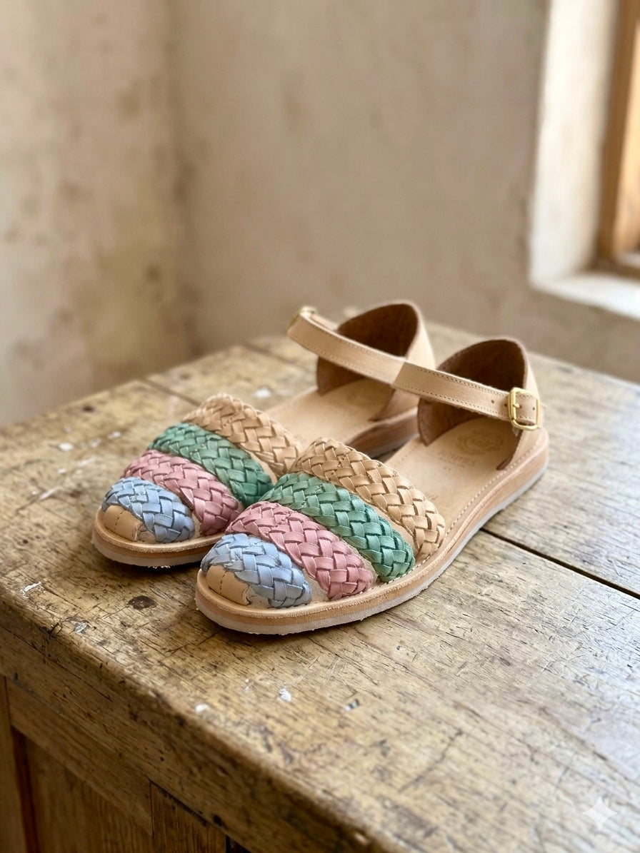 Huaraches Trenza pastel