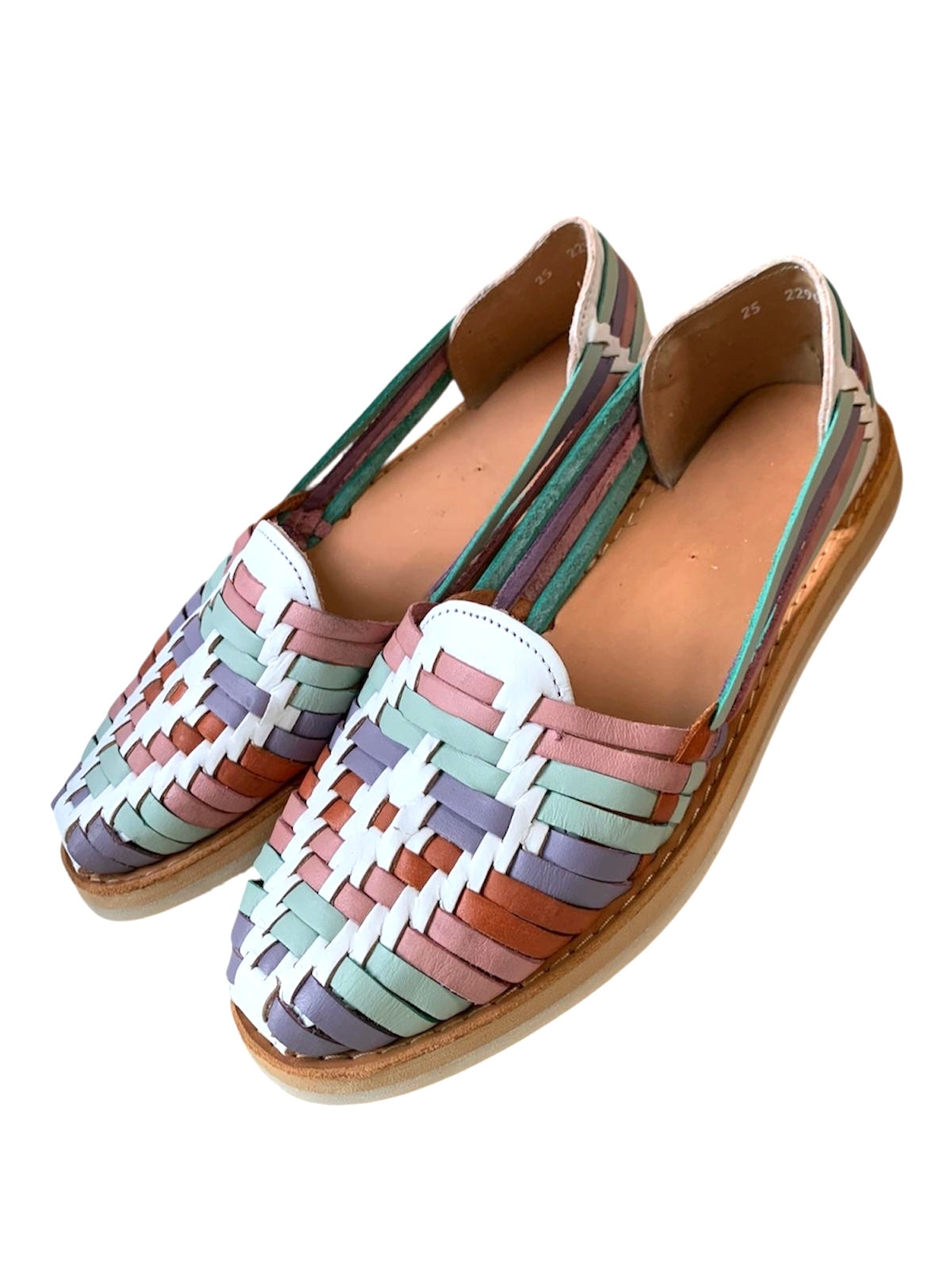 Huaraches rombo pastel