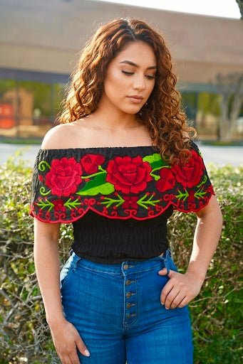 Blusa campesina rosal