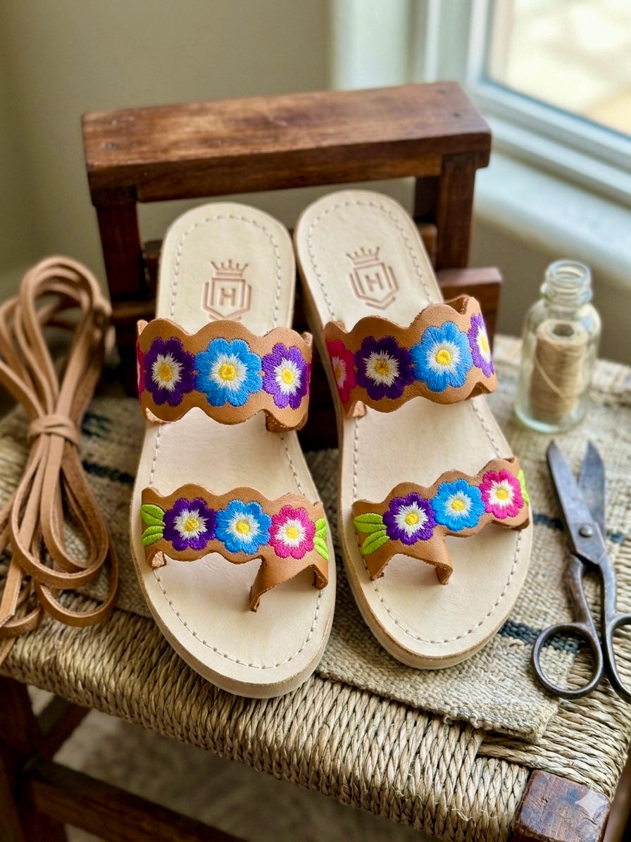 Sandalias Flor multicolor